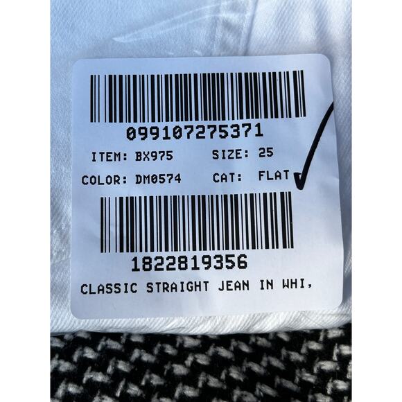 NWT J Crew Classic Straight Jeans 25 White Denim BX975 J.Crew Travel Resort - Picture 10 of 10